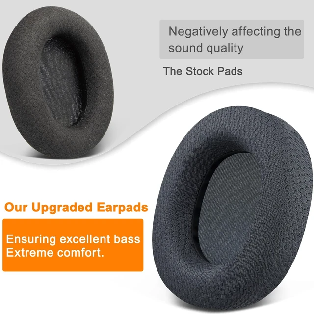 Alt view image 4 of 5 - Earpads for SteelSeries Arctis 7/9/5/3/1 (Not Fit Nova) - Titanium Also for Arctis 7/7+/7P/7X, Arctis Pro, Arctis 9/9X, Arctis 5/3/1, Arctis Prime - Ear Pads Cushions Replacement