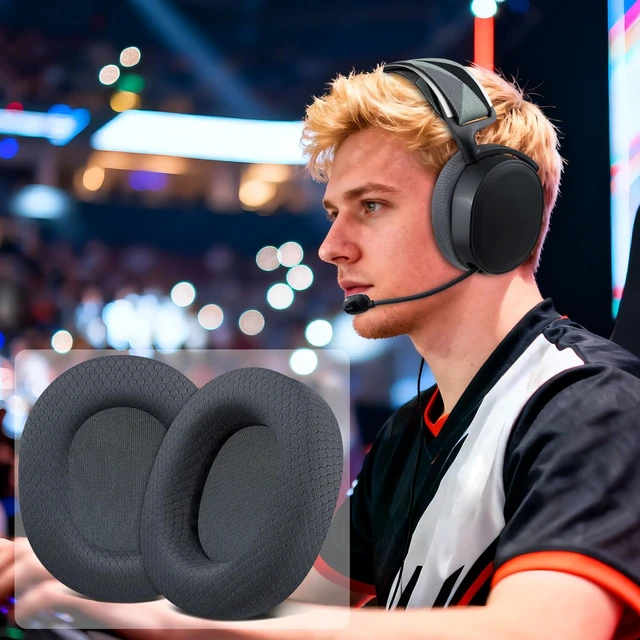 Alt view image 5 of 5 - Earpads for SteelSeries Arctis 7/9/5/3/1 (Not Fit Nova) - Titanium Also for Arctis 7/7+/7P/7X, Arctis Pro, Arctis 9/9X, Arctis 5/3/1, Arctis Prime - Ear Pads Cushions Replacement