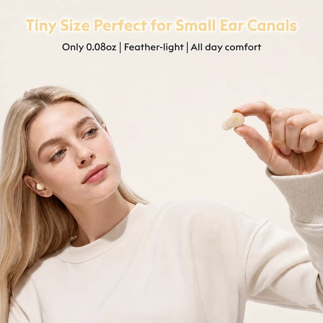 Alt view image 5 of 7 - Invisible Mini Sleep Earbuds Bluetooth 6.0 for Side Sleepers and Small Ears Skin Tone Low Profile Design, Ultra Light 0.08oz, No Low Battery Beeps, Comfortable Sleep Headphones for Bedtime Work Travel