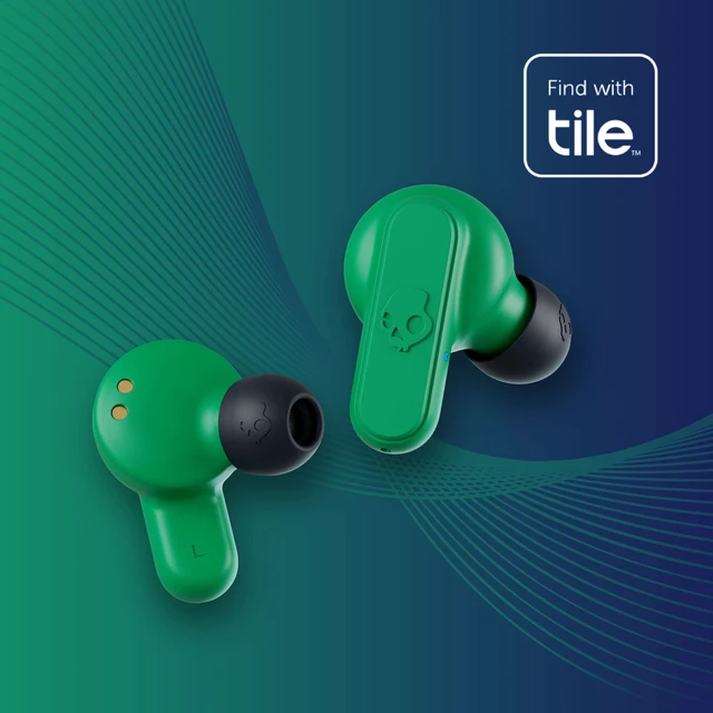 Alt view image 3 of 6 - Dime 2 Wireless In-Ear Bluetooth Earbuds - Dark Blue/Green Bluetooth, Noise Isolating Fit, 12 Hours Battery, Microphone for iPhone Android, Easy Carry with Integrated Lanyard