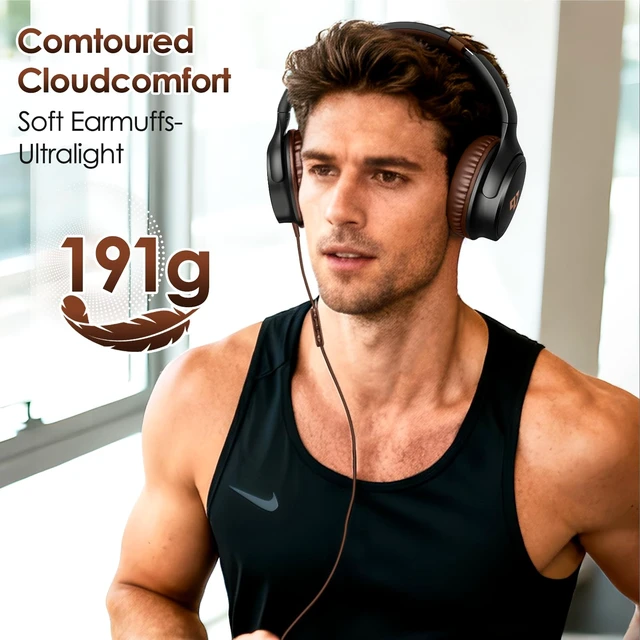 Alt view image 5 of 7 - USB C Headphones for School Wired Headphones with Microphone-Brown Headset Lightweight/Foldable/Adjustable/Comfortable Over Ear Headphones for iPad/Travel/iPhone 17, Back-to-School Season, Teen Gifts