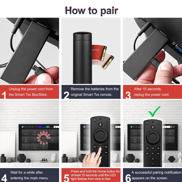 Alt view image 5 of 7 - Voice FireStick Remote Control Fit for FireSeries Smart TVs Cube (1st & 2nd Gen), TV Stick 4K/Lite/Stick (2nd Gen), and Smart TV (3rd Gen), N0t for Insignia-Toshiba-Pioneer Smart TV