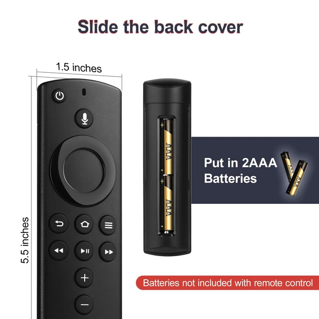 Alt view image 7 of 7 - Voice FireStick Remote Control Fit for FireSeries Smart TVs Cube (1st & 2nd Gen), TV Stick 4K/Lite/Stick (2nd Gen), and Smart TV (3rd Gen), N0t for Insignia-Toshiba-Pioneer Smart TV