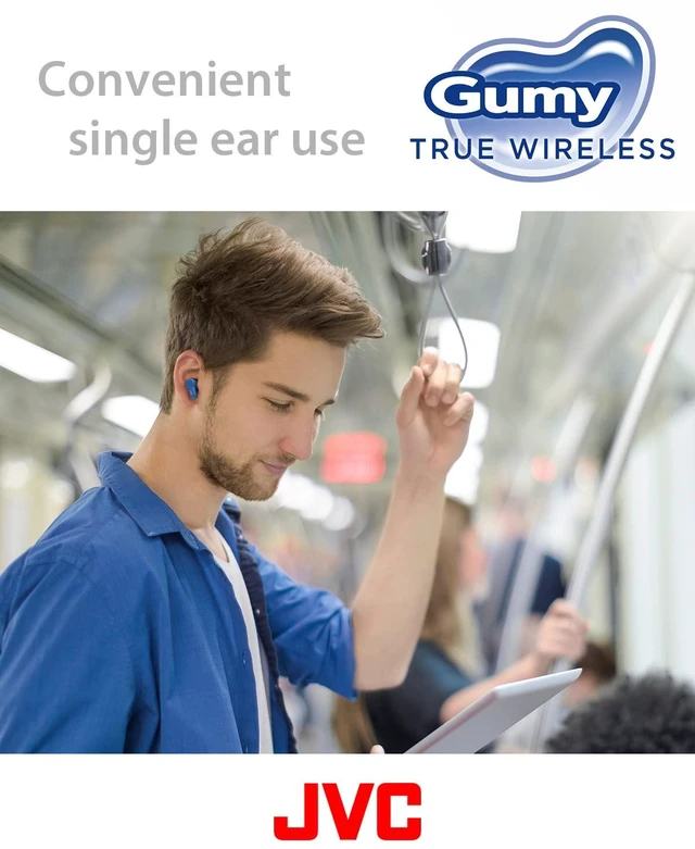 Alt view image 3 of 7 - Gumy True Wireless Earbuds, Bluetooth 5.3, Charging Case, 24-Hour Playback, IPX4 Water Resistant, Comfortable Secure Fit with XS/S/M/L Earpieces, Built-in Mic for Calls, iPhone/Android/PC - HAA7T2