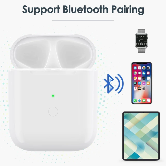 Alt view image 2 of 7 - Wireless Charging Case Compatible with AirPods 1st/2nd Generation with Bluetooth Pairing Button, Replacement Charger Case Only