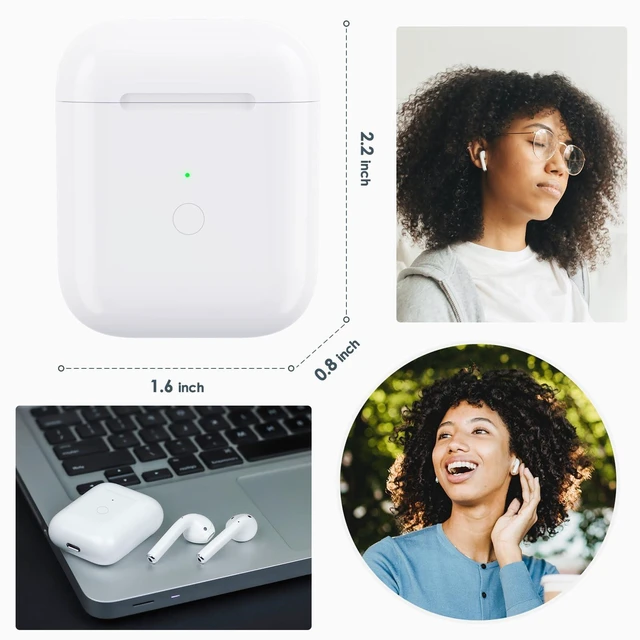 Alt view image 7 of 7 - Wireless Charging Case Compatible with AirPods 1st/2nd Generation with Bluetooth Pairing Button, Replacement Charger Case Only