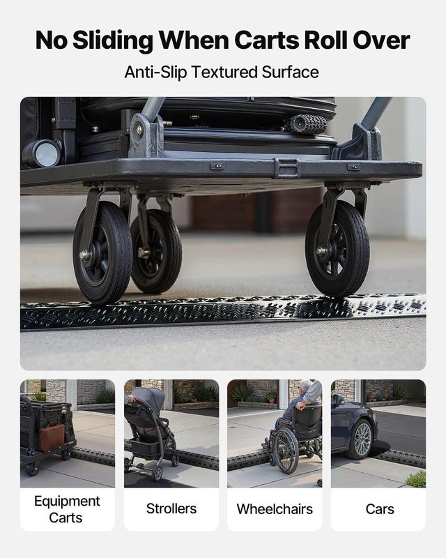 Alt view image 5 of 7 - Drop Over Cable Cover, 17,500 lbs/Axle Load Capacity, 2 Channel Heavy Duty Floor Cord Cover, Cable Hose Protector Ramp, for Indoor, High Walking Traffic Areas, Home, Office, Warehouse, 1 Pack