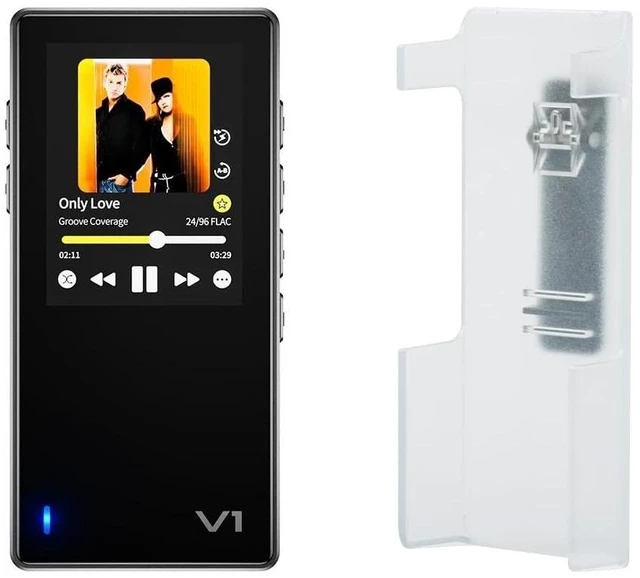 Main image of Variations V1 Portable HiFi Music Player,Digital Audio Player with Two Way Bluetooth 5.1. 4.4mm&3.5mm Headphone Ports (White Back Clip)