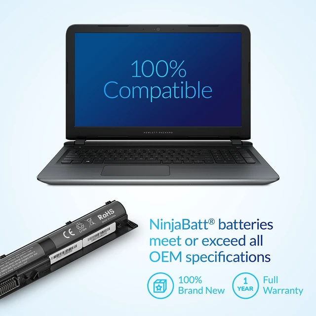 Alt view image 5 of 7 - 800049-001 Battery for HP K104 KI04 800010-421 17-G121WM Fits HSTNN-LB6R HSTNN-LB6S HSTNN-DB6T TPN-Q160 TPN-Q158 TPN-Q161 TPN-Q162 4 cells 2200mAh 32Wh 14.8V