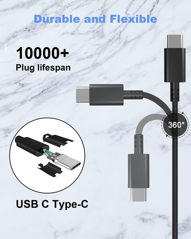 Alt view image 4 of 6 - New Slim 65W Laptop Charger Fits for HP Laptop Charger USB C Computer Replacement, Envy x360/Elitebook x360/Spectre x360/Elite x2/Pavilion/Zbook/ProBook, Fast Type C Chromebook Power Cord Adapter