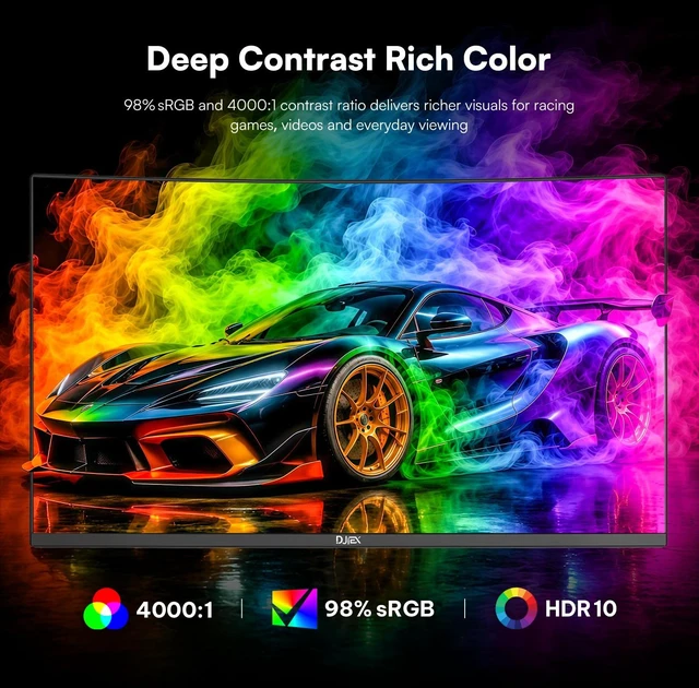 Alt view image 4 of 7 - 24 Inch Curved Gaming Monitor FHD 1080P 200Hz, 3000R, 1ms MPRT 4000:1 Contrast, 98%sRGB, AMD FreeSync, Eye Care, HDMI 2.0 & DP 1.4, VESA Mount for Office Business Work