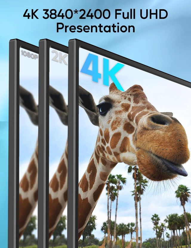 Alt view image 2 of 7 - 4K Portable Monitor, 13.4" 3840 * 2400 IPS Portable Monitor for Laptop, Slim Lightweight HDR Travel Screen USB-C HDMI w/Smart Cover for Laptop PS5/4 Xbox