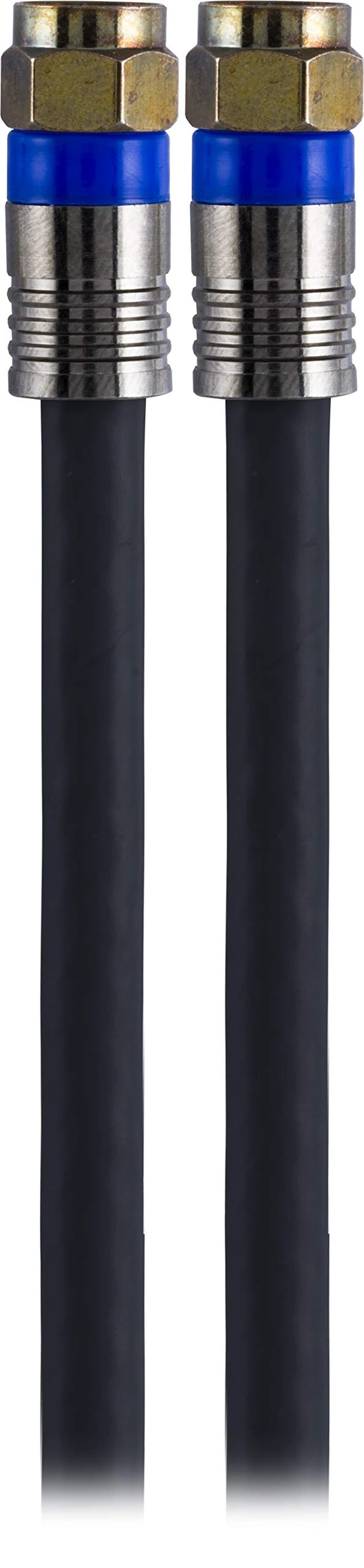Alt view image 7 of 7 - RG6 Coaxial Cable, 50 ft. F-Type Connectors, Quad Shielded Coax Cable 3 GHz Digital, in-Wall Rated, Ideal for TV Antenna, DVR, VCR, Satellite, Cable Box, Home Theater, Black, 33532