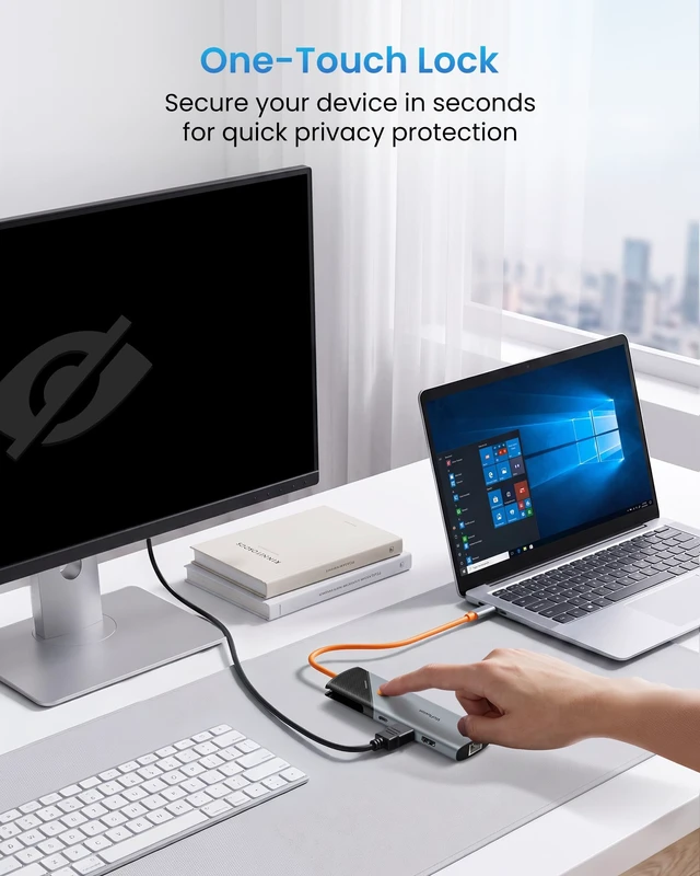Alt view image 7 of 7 - Docking Station Dual Monitor with 4K HDMI&DP Port, USB-C Hub with Ethernet 3 USB-A 3.0, SD/TF Card Readers, 4K@60Hz HDMI and DisplayPort,100W PD Charging, Ethernet, 9 Port USB C Dock for Laptop