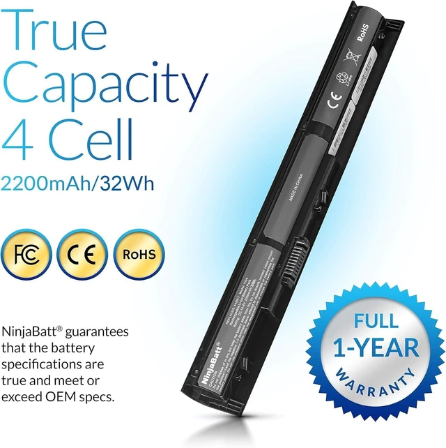 Alt view image 4 of 7 - 756743-001 Battery for HP V104 VI04 ProBook 450 G2 G3 Notebook Fits Envy 14 15 17 Pavilion 756744-001 756478-851 756478-422 756478-421 4 cells 2200mAh 14.8V