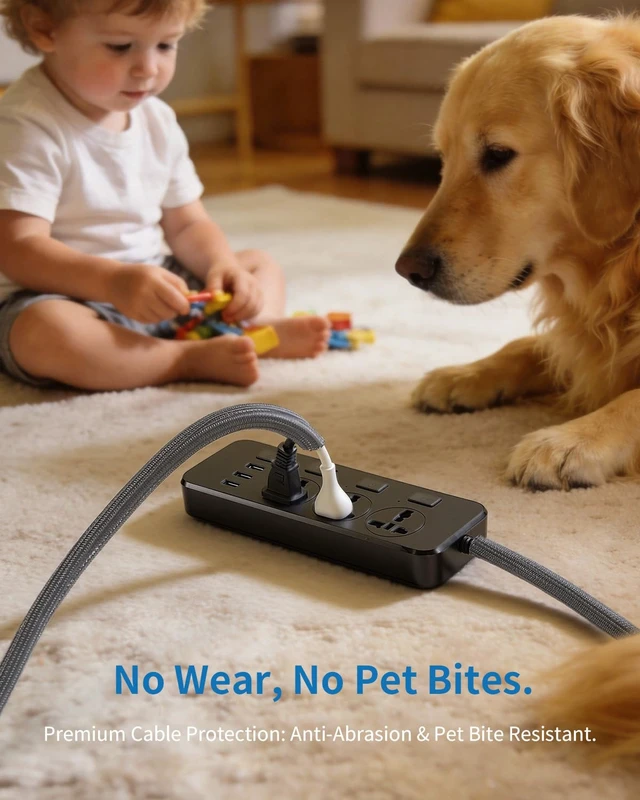 Alt view image 5 of 7 - 30ft - 1/2 inch Cord Protectors from Pets no Chew, Grey Split Cable Management Sleeves, Wire Loom Tubing for TV USB Cord Protector, Cord Covers for Pets Bite-Resistant