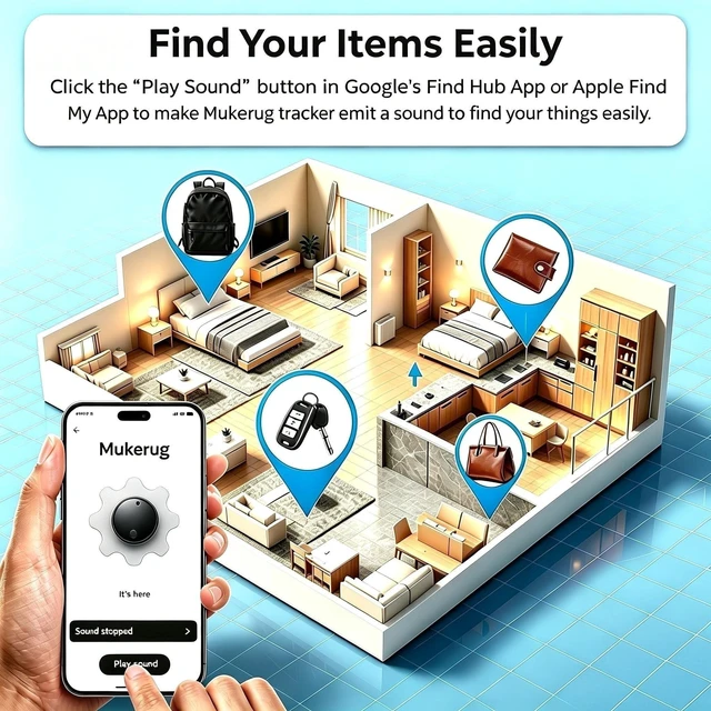 Alt view image 3 of 6 - Air Tags-4 Pack AndroidAir Tags for Android Item Locator for Android & iOS Bluetooth Tracker Tag Smart Tags IP65 Waterproof Luggage Tracker Keys, Suitcases,Wallet,etc