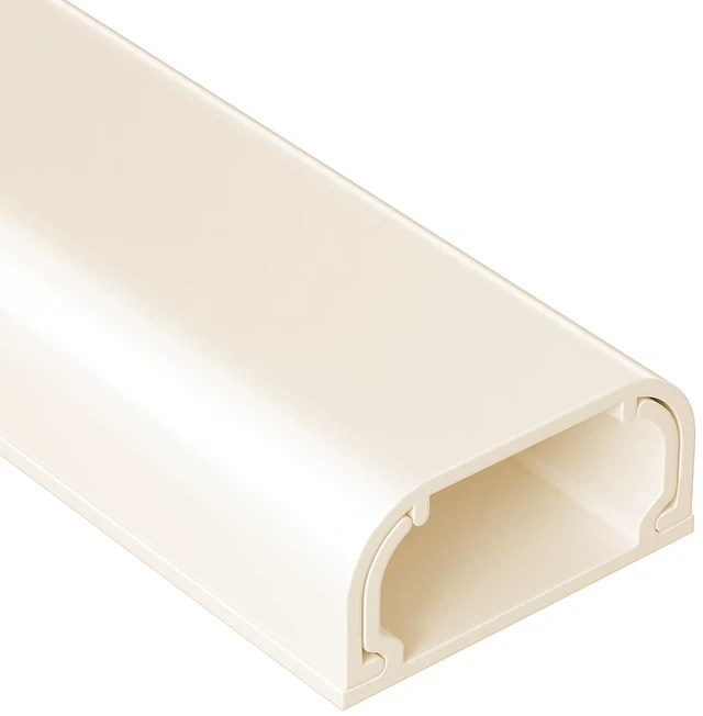Main image of Wire Covers for 2 Cords TV on Wall, 47in Paintable Cable Hider, Medium Cable Management Kit, Cord Hiding for Wall Beige, W0.95in H0.47in