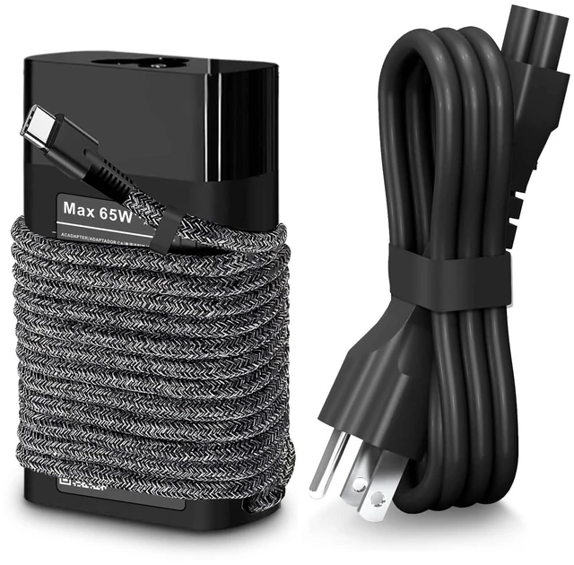 Main image of Slim 65W Watt USB Type C Laptop Charger Compatible with HP OmniBook 5 7 X Flip 16" 14" 17.3 inch AI PC, Zbook ProBook Elite Pavilion AC Adapter Power Cord Supply