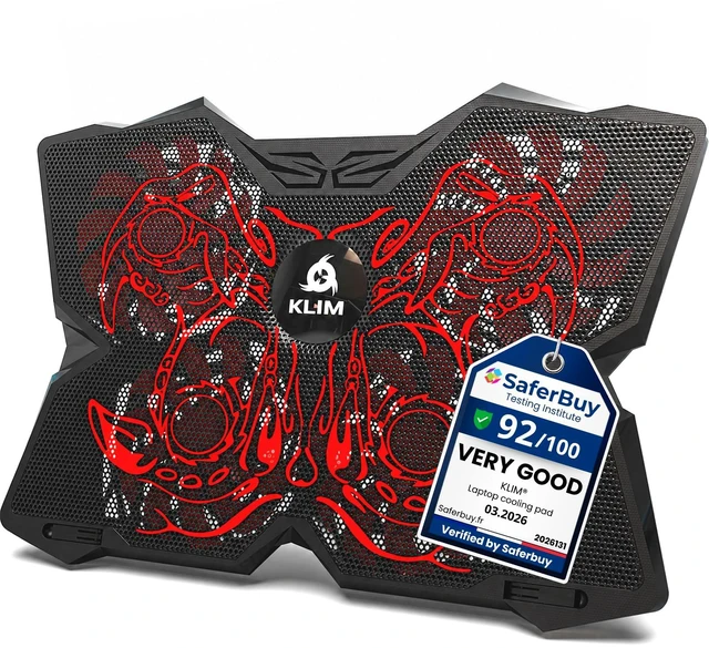 Main image of Wind Laptop Cooling Pad, Rapid Cool Stand with 4 Fans at 1200 RPM, USB Fan Supports Gaming Consoles, More Than 500,000 Units Sold - Cobra Red