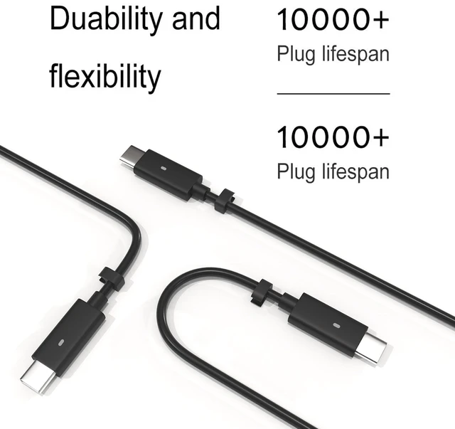 Alt view image 2 of 6 - Replacement for Dell 90W USB C Type C Slim AC Adapter for Dell Latitude 3400,3500, 5289,5300 2in1,7400 2in1,7300, 7390 2in1, 7200 2in1,9410 2-in-19510,0TDK33 LA90PM170 DA90PM170 DA65NM170