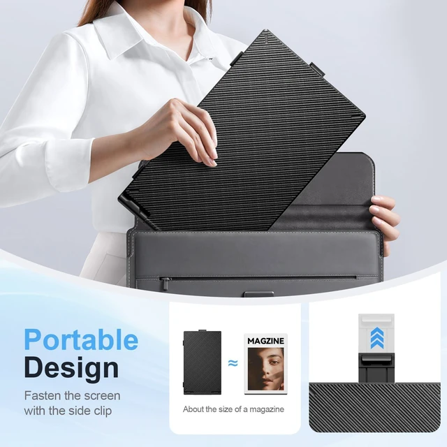 Alt view image 5 of 7 - 14" Laptop Screen Extender - Ultra Lightweight 1.8lbs Dual Monitor Extender FHD 1080P, Portable, Ultra Thin, for Laptop 13-17 (Screen Length: 11.81"-16.14"), Fits Windows/Mac Work Office Travel