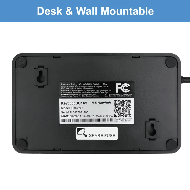 Alt view image 7 of 7 - MSNSwitch2 Internet Enabled IP Remote Power Switch w/Auto Reboot, Schedule Automatically Restart Devices on Internet Loss - Control via iOS, Android, Cloud, Web & API - 2 Outlets - Model UIS722b