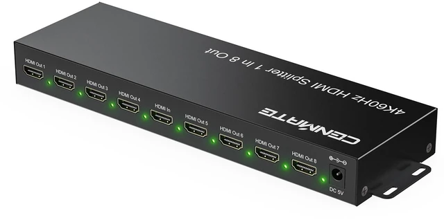 Main image of 4K@60Hz HDMI 2.0 Splitter 1 in 8 Out, Mirror Only Not Extended Display, HDMI 2.0 Splitter, Support HDMI2.0, HDCP2.2, Auto Downscaling, Deep Color Mode at up to 36 bits, CEC