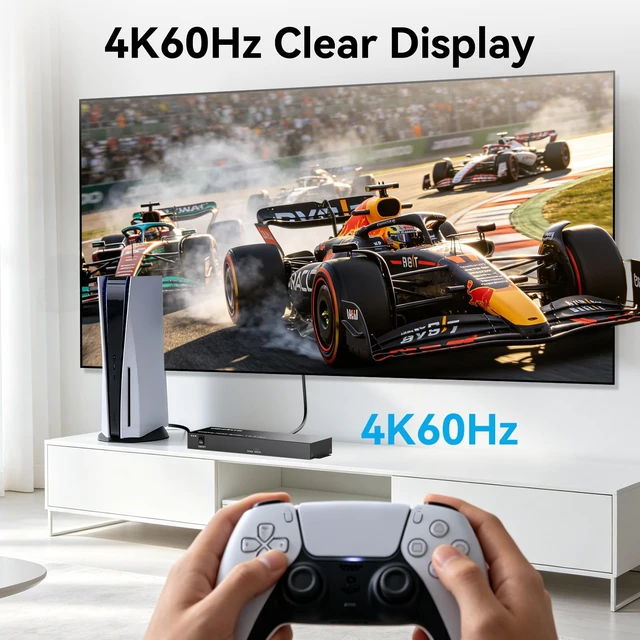 Alt view image 3 of 7 - 4K@60Hz HDMI 2.0 Splitter 1 in 8 Out, Mirror Only Not Extended Display, HDMI 2.0 Splitter, Support HDMI2.0, HDCP2.2, Auto Downscaling, Deep Color Mode at up to 36 bits, CEC