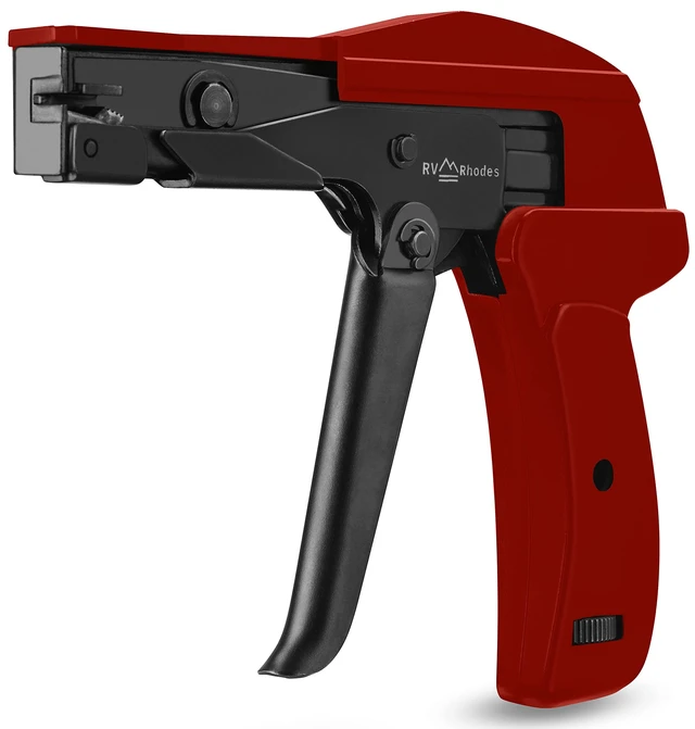 Alt view image 7 of 7 - 42710 Zip Tie Gun/Cable Tie Install Tool, Adjustable Tension with Built-In Cutter, for Nylon Ties up to 1/4- Red