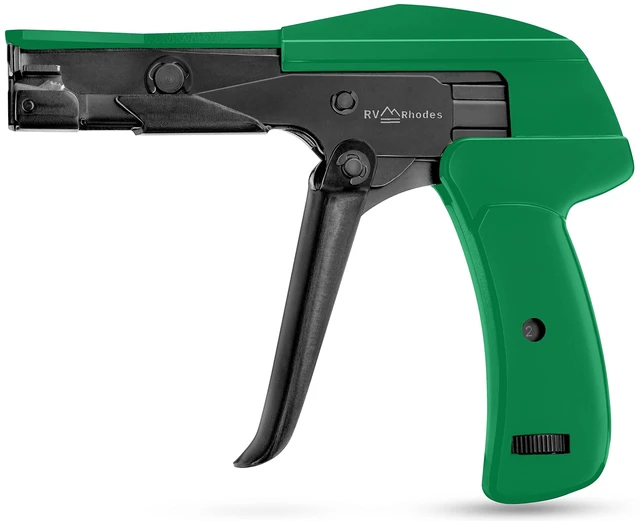 Main image of 42711 Zip Tie Gun/Cable Tie Install Tool, Adjustable Tension with Built-In Cutter, for Nylon Ties up to 1/4- Green