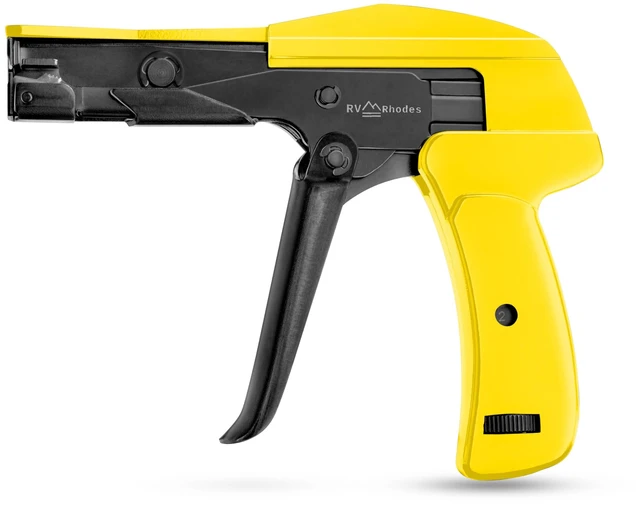 Main image of 42712 Zip Tie Gun/Cable Tie Install Tool, Adjustable Tension with Built-In Cutter, for Nylon Ties up to 1/4- Yellow