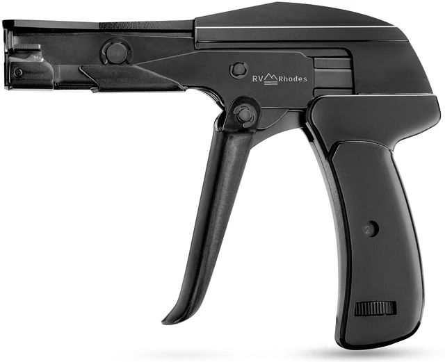 Main image of 42708 Zip Tie Gun/Cable Tie Install Tool, Adjustable Tension with Built-In Cutter, for Nylon Ties up to 1/4- Black