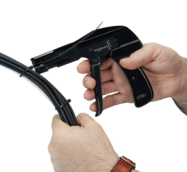 Alt view image 3 of 7 - 42708 Zip Tie Gun/Cable Tie Install Tool, Adjustable Tension with Built-In Cutter, for Nylon Ties up to 1/4- Black