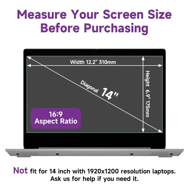 Alt view image 6 of 7 - 2 Pack 14 Inch Anti Blue Light Screen Protector for HP 14" Laptop/HP Pavilion 14/HP Chromebook 14/HP Stream 14/HP ProBook 14/Acer Chromebook 14/Acer Aspire 14/Acer Chromebook 314 514/Asus Chromebook