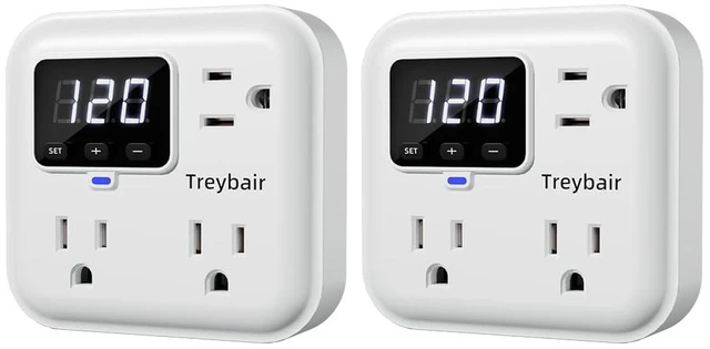 Main image of Appliance Surge Protector Voltage Stabilizer Fireproof UL94V-1 Wall Mount Surge Protectors Outlet for Refrigerator, TV & Heavy, Real-Time Monitoring & Custom Voltage 80V-140V (2 Pro)