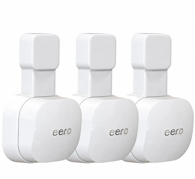 Main image of Wall Mount Only for eero 6 & 6+ mesh Wi-Fi System (NOT for Pro 6/Pro 6E), Space Saving& Easily Be Moved Mount Bracket Holder for eero 6 Extender (3 Pack)