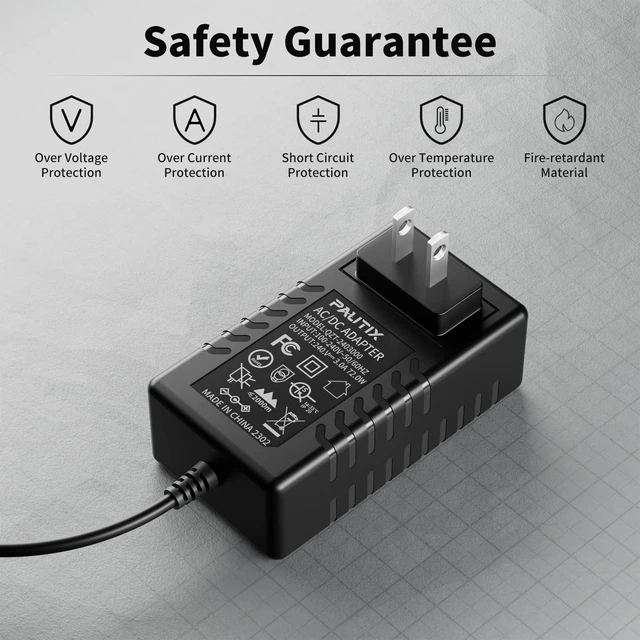 Alt view image 3 of 5 - 24V DC Power Supply Adapter 24Volt 3A 72W AC to DC Converter Transformer 100-240V AC Input with 5.5 x 2.1mm US Plug for LED Strip, CCTV Camera