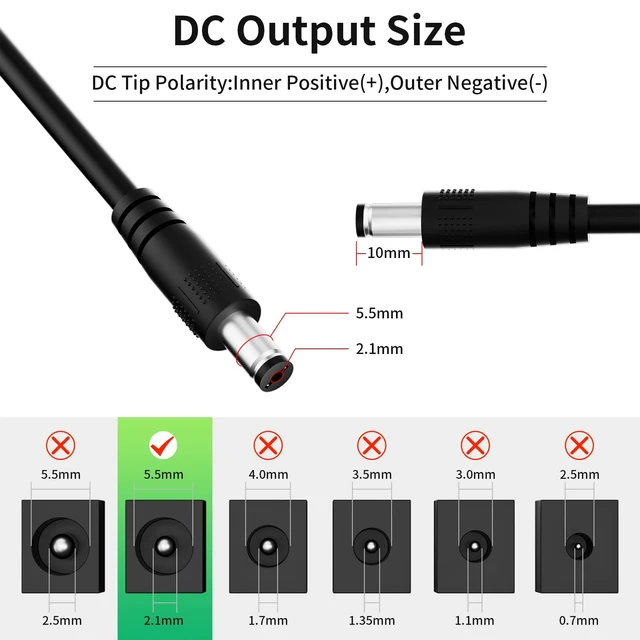 Alt view image 4 of 5 - 24V DC Power Supply Adapter 24Volt 3A 72W AC to DC Converter Transformer 100-240V AC Input with 5.5 x 2.1mm US Plug for LED Strip, CCTV Camera