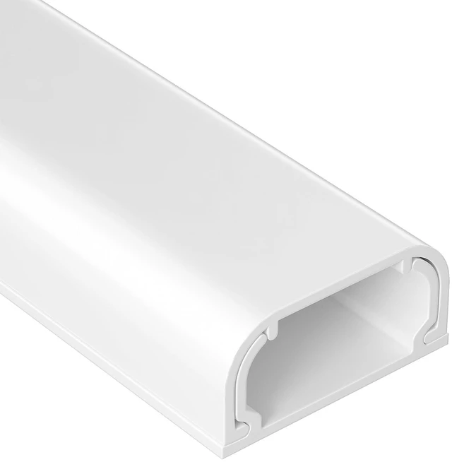 Main image of Wire Covers for 2 Cords TV on Wall, 47in Paintable Cable Hider, Medium Cable Management Kit, Cord Hiding for Wall White, W0.95in H0.47in