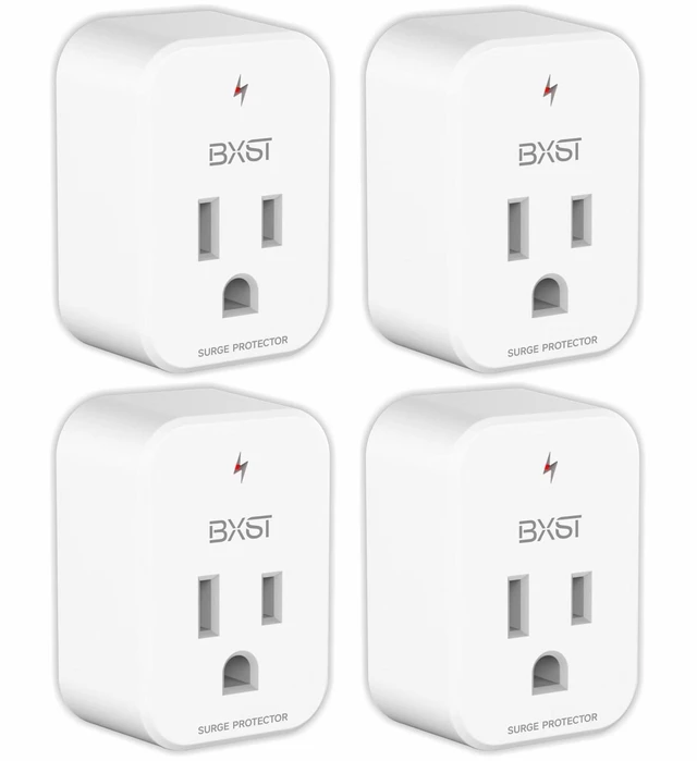 Main image of Single Outlet Surge Protector for Refrigerator Small Wall Tap Surge Protector Single Plug 120V Small Socket Lightning Protection for PC, TV, Phone, PS5 and Home Appliances, 15A, 1800W, 4 Pack