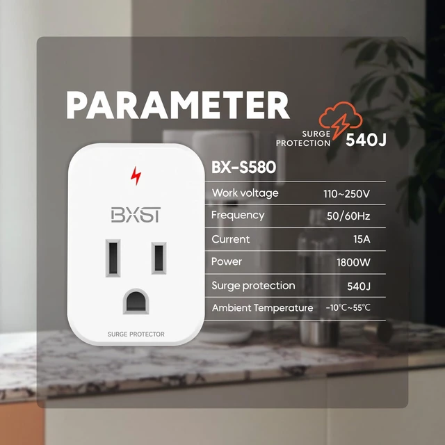 Alt view image 2 of 7 - Single Outlet Surge Protector for Refrigerator Small Wall Tap Surge Protector Single Plug 120V Small Socket Lightning Protection for PC, TV, Phone, PS5 and Home Appliances, 15A, 1800W, 4 Pack