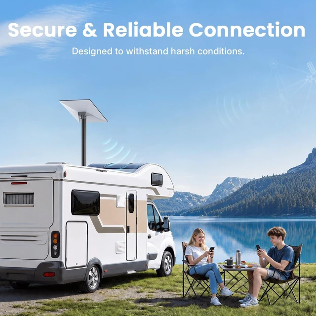 Alt view image 4 of 7 - Starlink Standard 4/4X Pole Mount, Heavy-Duty Aluminum Pole Mounting for Roof, RV & Outdoor, Adjustable Secure Bracket for Starlink Standard 4/4X/Gen3/V3 Kickstand Dishy (Pipe Not Included)