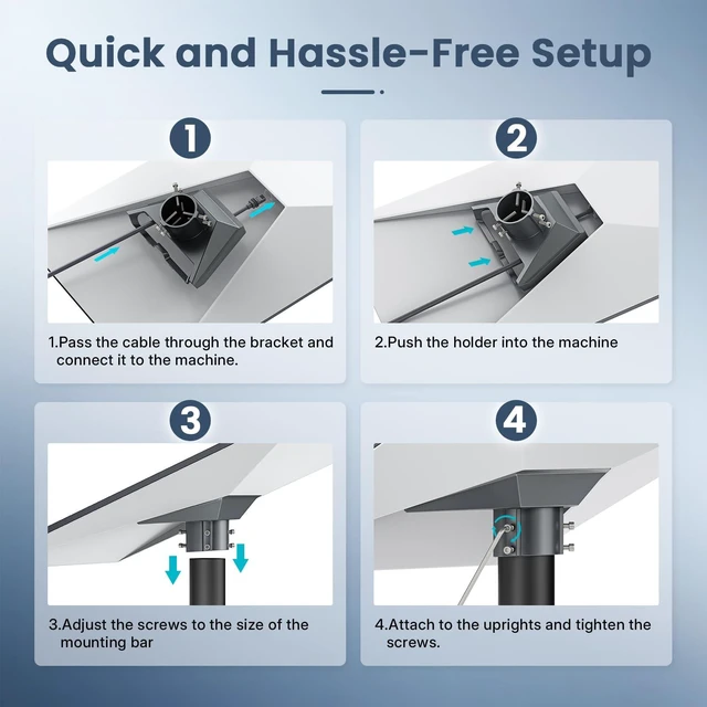 Alt view image 6 of 7 - Starlink Standard 4/4X Pole Mount, Heavy-Duty Aluminum Pole Mounting for Roof, RV & Outdoor, Adjustable Secure Bracket for Starlink Standard 4/4X/Gen3/V3 Kickstand Dishy (Pipe Not Included)
