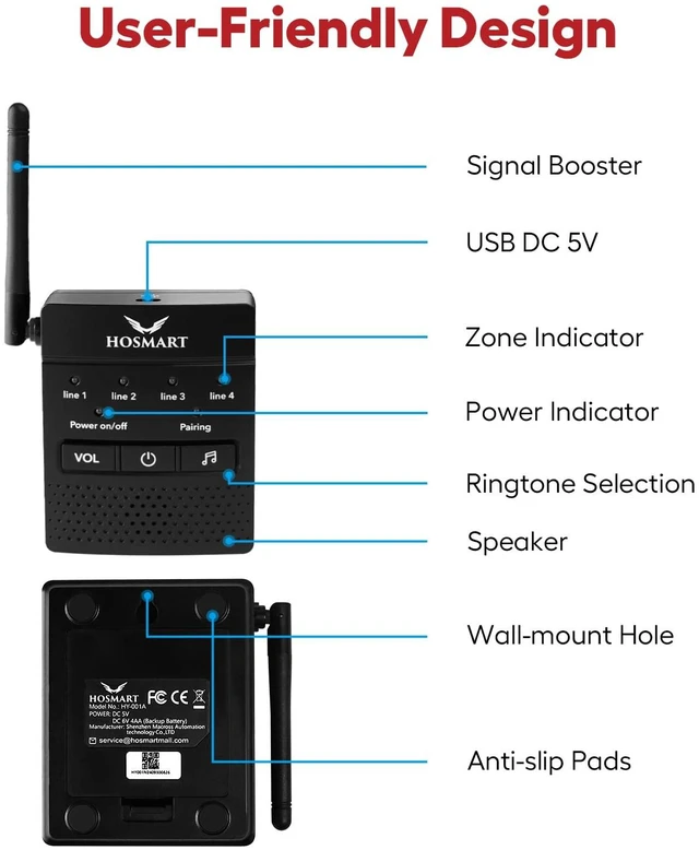 Alt view image 3 of 7 - Supplemental Driveway Alarm Motion Detectors Receiver, New Version(1 Receiver only, no Sensor)