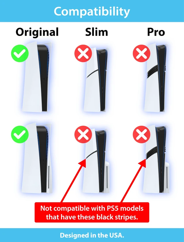Alt view image 3 of 6 - for Original PS5 Models (Not Compatible with PS5 Slim or Pro) Designed in USA by the Trusted Leader in Electronics Mounting