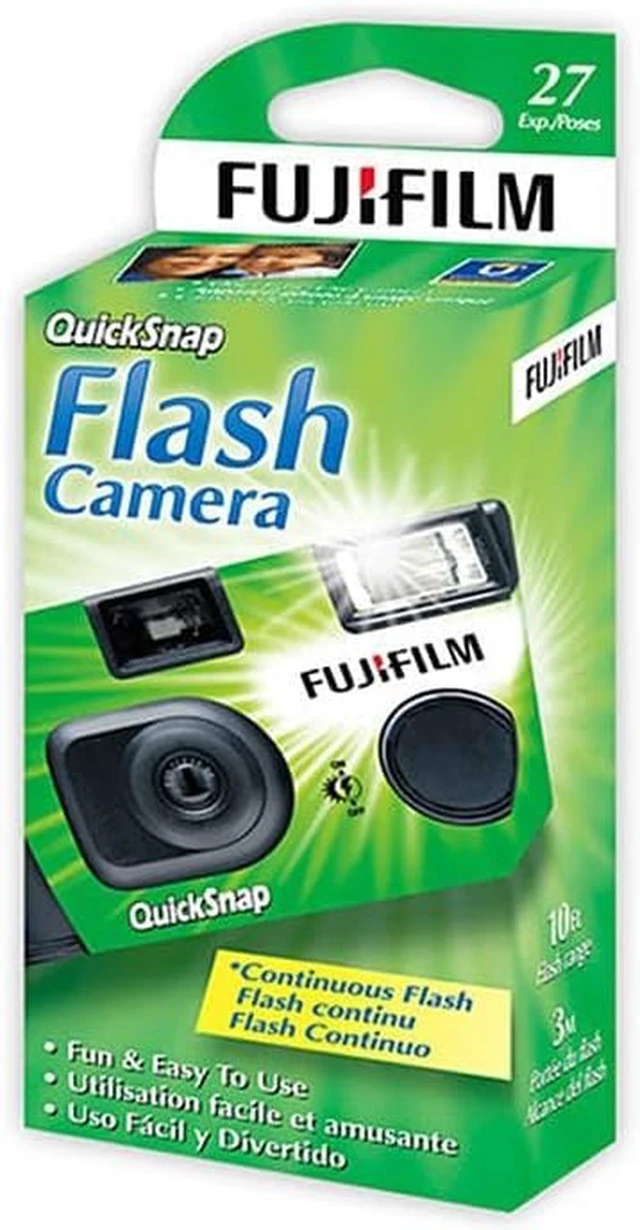 Alt view image 6 of 7 - Fujifilm QuickSnap Flash 400 Disposable 35mm Camera 4 Pack 4 Hand Straps 2 Microfiber Cloth, Green, 7033661