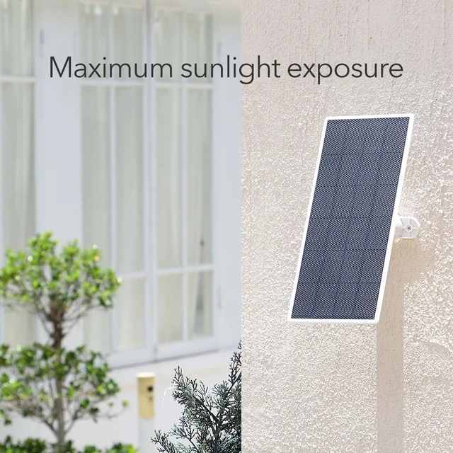 Alt view image 5 of 7 - Solar Panel for Google Nest Cam Outdoor - 2.5W Solar Charger Continuous charge for Nest Cam outdoor/indoor battery, 360-degree adjustable mount, Made for Google Nest
