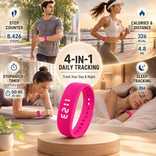 Alt view image 6 of 6 - Vibrating Alarm Watch for Heavy Sleepers,Silent Wake up Alarm Wrist Powerful Wrist Vibrating Alarm,For Hearing impaired,20-Day Battery,Comfort Silicone Loop,Ideal For Couples,Shared SpaceDorms