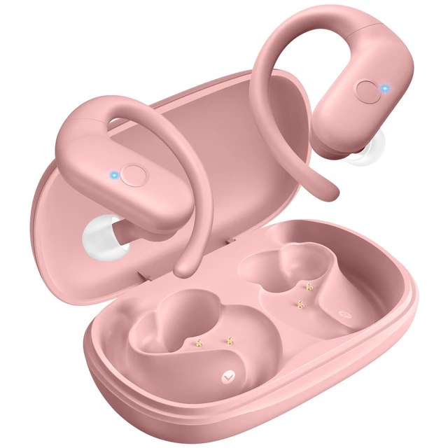 Main image of Sport Wireless Earbuds,60Hrs BT5.4 ENC IPX7 Waterproof Earhooks Deep Bass 14.2mm drivers deliver rich stereo sound. Soft silicone ensures a secure, painless fit for long workouts